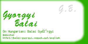 gyorgyi balai business card